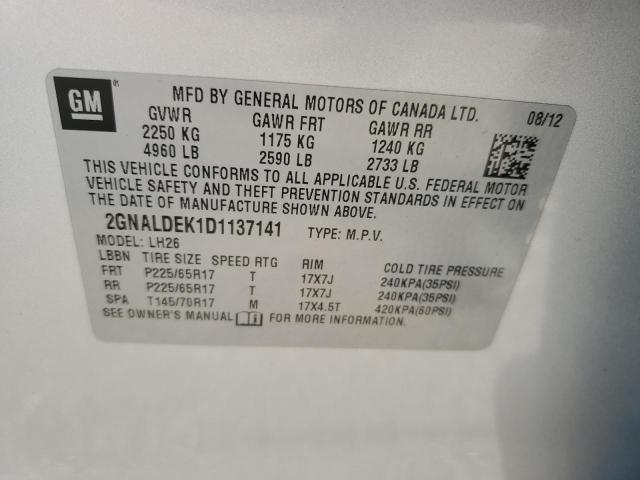 Photo 13 VIN: 2GNALDEK1D1137141 - CHEVROLET EQUINOX 