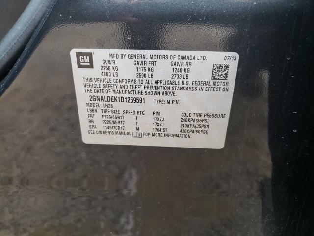 Photo 9 VIN: 2GNALDEK1D1269591 - CHEVROLET EQUINOX LT 