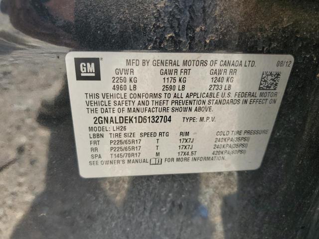 Photo 12 VIN: 2GNALDEK1D6132704 - CHEVROLET EQUINOX 