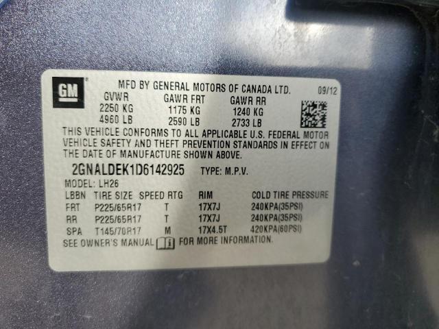 Photo 12 VIN: 2GNALDEK1D6142925 - CHEVROLET EQUINOX LT 