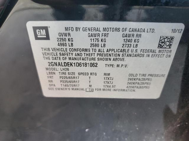 Photo 12 VIN: 2GNALDEK1D6181062 - CHEVROLET EQUINOX 