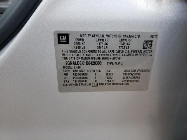 Photo 12 VIN: 2GNALDEK1D6429388 - CHEVROLET EQUINOX LT 