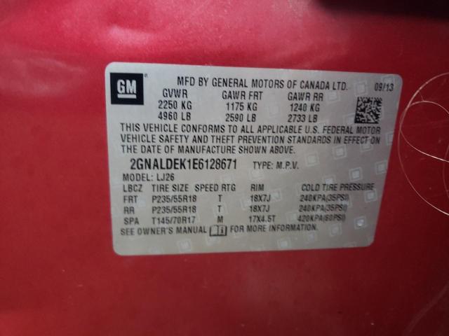 Photo 11 VIN: 2GNALDEK1E6128671 - CHEVROLET EQUINOX LT 