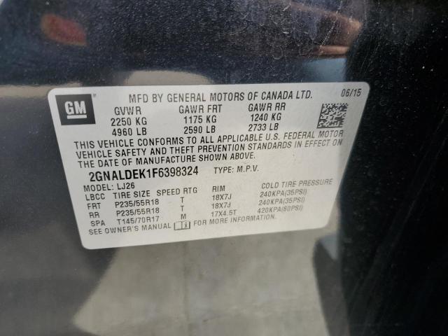 Photo 12 VIN: 2GNALDEK1F6398324 - CHEVROLET EQUINOX LT 