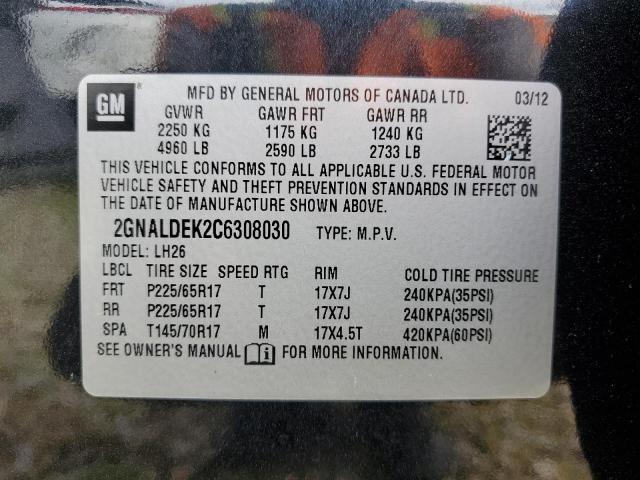 Photo 12 VIN: 2GNALDEK2C6308030 - CHEVROLET EQUINOX 