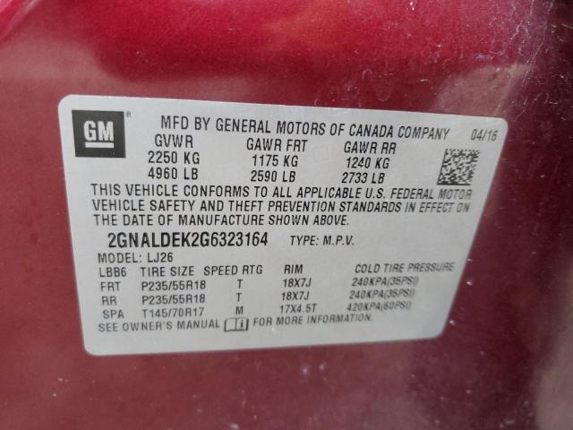 Photo 11 VIN: 2GNALDEK2G6323164 - CHEVROLET EQUINOX 