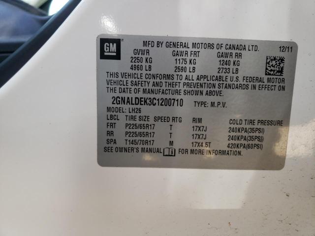 Photo 11 VIN: 2GNALDEK3C1200710 - CHEVROLET EQUINOX 