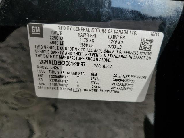 Photo 9 VIN: 2GNALDEK3C6168697 - CHEVROLET EQUINOX LT 