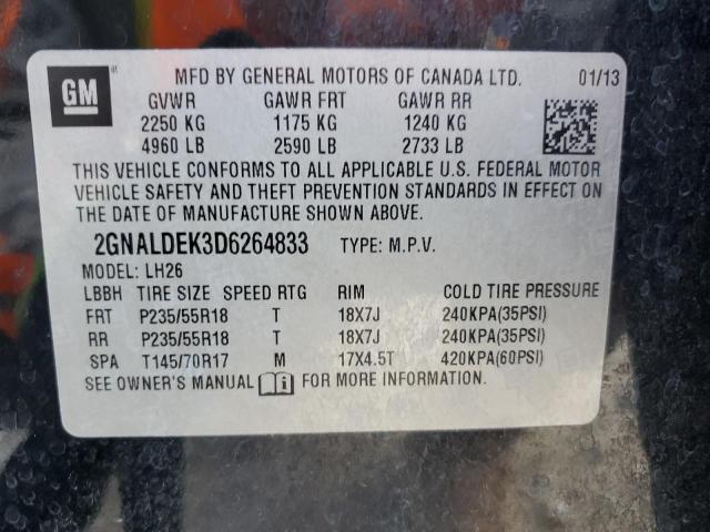 Photo 11 VIN: 2GNALDEK3D6264833 - CHEVROLET EQUINOX LT 