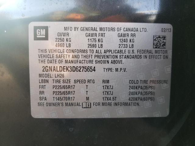 Photo 9 VIN: 2GNALDEK3D6275654 - CHEVROLET EQUINOX LT 