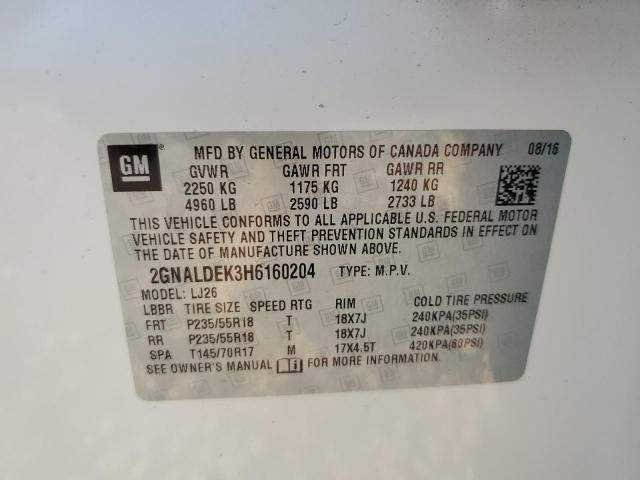 Photo 13 VIN: 2GNALDEK3H6160204 - CHEVROLET EQUINOX PR 