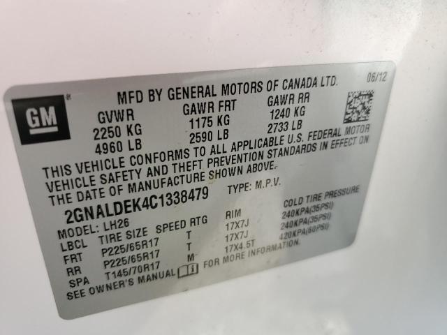 Photo 12 VIN: 2GNALDEK4C1338479 - CHEVROLET EQUINOX 