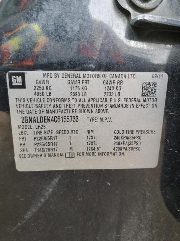 Photo 11 VIN: 2GNALDEK4C6155733 - CHEVROLET EQUINOX 