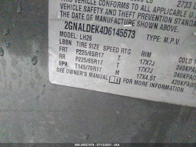 Photo 8 VIN: 2GNALDEK4D6145673 - CHEVROLET EQUINOX 