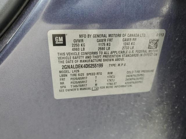 Photo 12 VIN: 2GNALDEK4D6255199 - CHEVROLET EQUINOX 