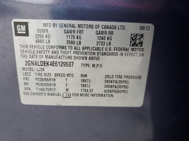 Photo 12 VIN: 2GNALDEK4E6129507 - CHEVROLET EQUINOX LT 