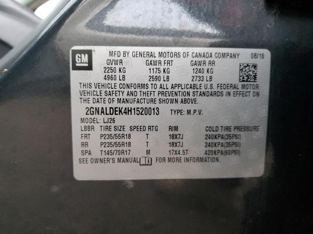 Photo 12 VIN: 2GNALDEK4H1520013 - CHEVROLET EQUINOX PR 