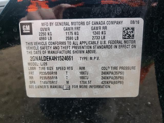 Photo 9 VIN: 2GNALDEK4H1524661 - CHEVROLET EQUINOX PR 