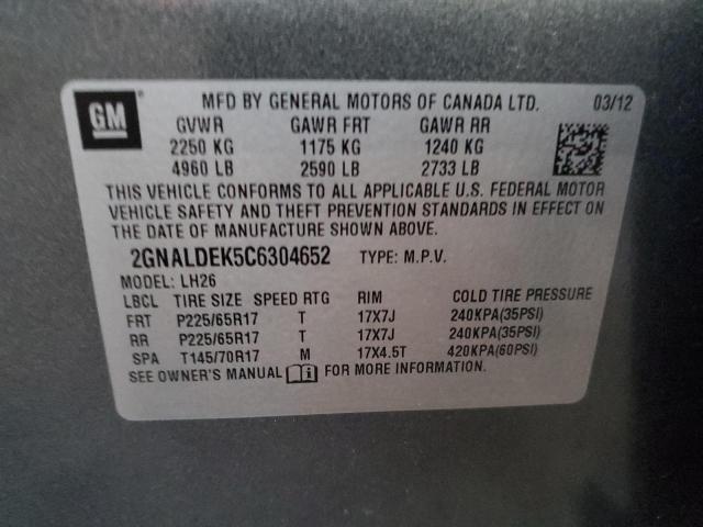 Photo 12 VIN: 2GNALDEK5C6304652 - CHEVROLET EQUINOX 