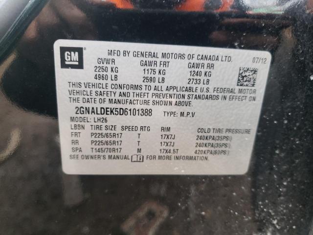 Photo 12 VIN: 2GNALDEK5D6101388 - CHEVROLET EQUINOX 