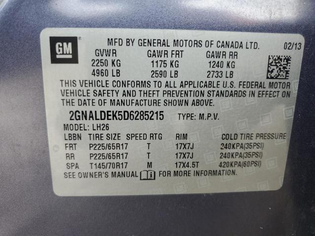 Photo 13 VIN: 2GNALDEK5D6285215 - CHEVROLET EQUINOX LT 