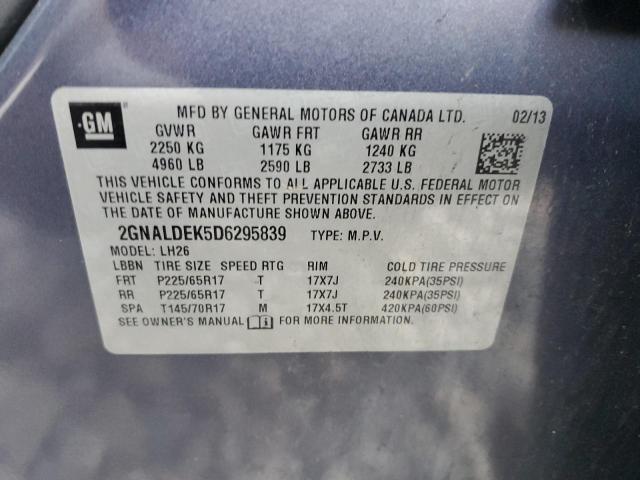 Photo 12 VIN: 2GNALDEK5D6295839 - CHEVROLET EQUINOX 