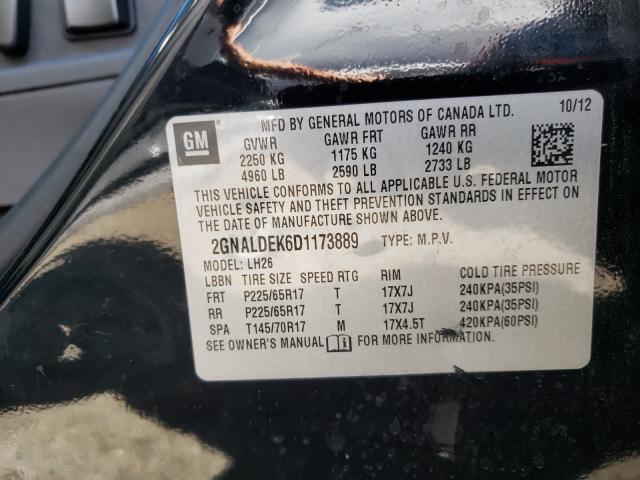 Photo 9 VIN: 2GNALDEK6D1173889 - CHEVROLET EQUINOX LT 