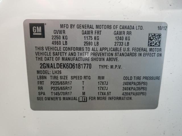 Photo 12 VIN: 2GNALDEK6D6181770 - CHEVROLET EQUINOX 