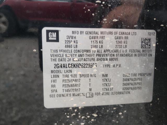 Photo 9 VIN: 2GNALDEK6D6228506 - CHEVROLET EQUINOX LT 