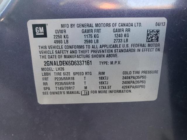 Photo 13 VIN: 2GNALDEK6D6337161 - CHEVROLET EQUINOX LT 