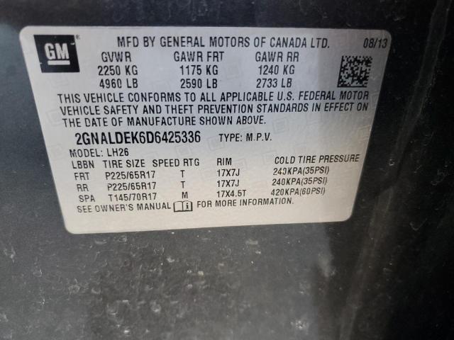 Photo 12 VIN: 2GNALDEK6D6425336 - CHEVROLET EQUINOX LT 