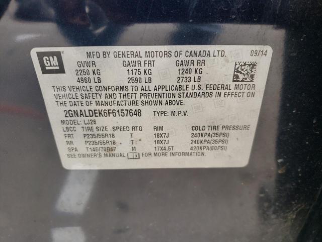 Photo 11 VIN: 2GNALDEK6F6157648 - CHEVROLET EQUINOX 