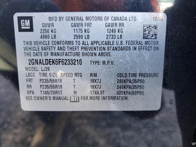 Photo 12 VIN: 2GNALDEK6F6233210 - CHEVROLET EQUINOX LT 