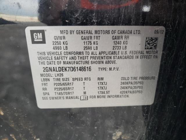 Photo 9 VIN: 2GNALDEK7D6148616 - CHEVROLET EQUINOX LT 