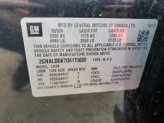 Photo 12 VIN: 2GNALDEK7D6173600 - CHEVROLET EQUINOX 