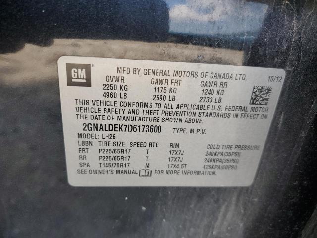 Photo 12 VIN: 2GNALDEK7D6173600 - CHEVROLET EQUINOX 