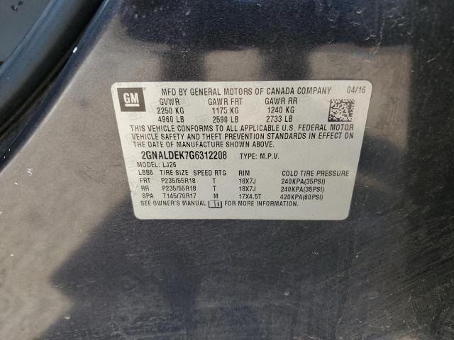 Photo 11 VIN: 2GNALDEK7G6312208 - CHEVROLET EQUINOX LT 