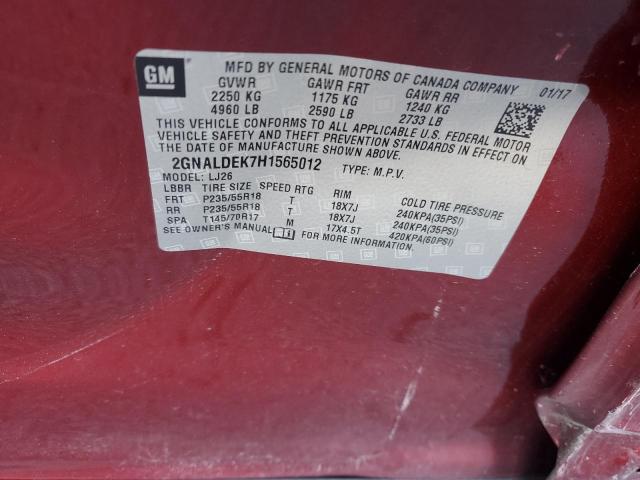 Photo 12 VIN: 2GNALDEK7H1565012 - CHEVROLET EQUINOX 