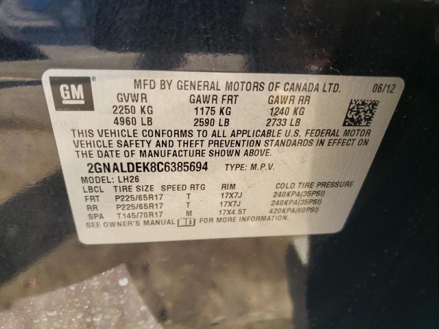 Photo 12 VIN: 2GNALDEK8C6385694 - CHEVROLET EQUINOX 