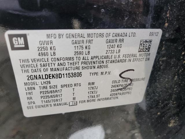 Photo 13 VIN: 2GNALDEK8D1153806 - CHEVROLET EQUINOX 