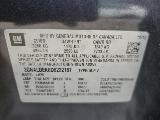 Photo 12 VIN: 2GNALDEK8D6232167 - CHEVROLET EQUINOX LT 