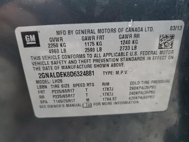 Photo 11 VIN: 2GNALDEK8D6324881 - CHEVROLET EQUINOX 