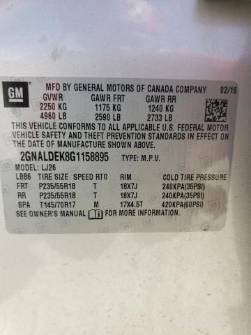 Photo 9 VIN: 2GNALDEK8G1158895 - CHEVROLET EQUINOX LT 