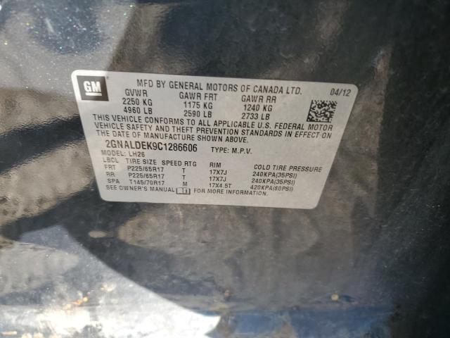 Photo 12 VIN: 2GNALDEK9C1286606 - CHEVROLET EQUINOX LT 