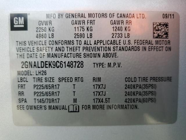 Photo 12 VIN: 2GNALDEK9C6148728 - CHEVROLET EQUINOX 