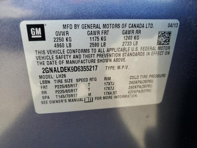 Photo 12 VIN: 2GNALDEK9D6355217 - CHEVROLET EQUINOX LT 