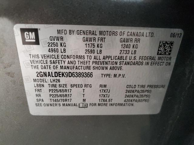 Photo 12 VIN: 2GNALDEK9D6389366 - CHEVROLET EQUINOX 