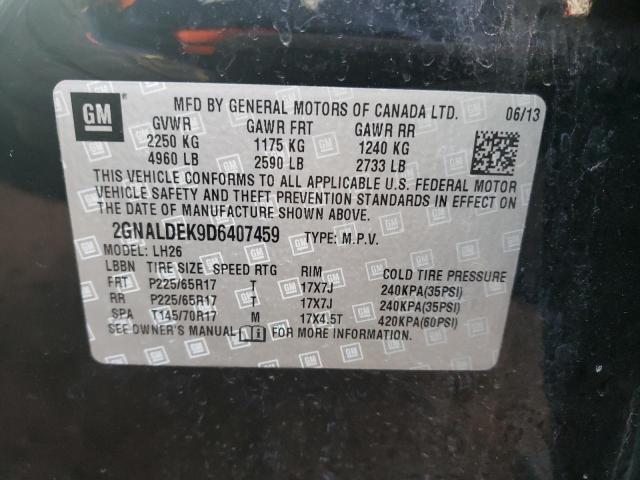 Photo 9 VIN: 2GNALDEK9D6407459 - CHEVROLET EQUINOX LT 