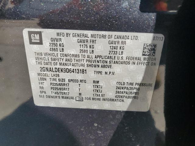 Photo 12 VIN: 2GNALDEK9D6413181 - CHEVROLET EQUINOX 