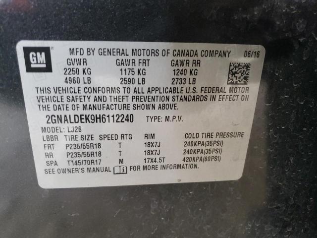 Photo 13 VIN: 2GNALDEK9H6112240 - CHEVROLET EQUINOX 